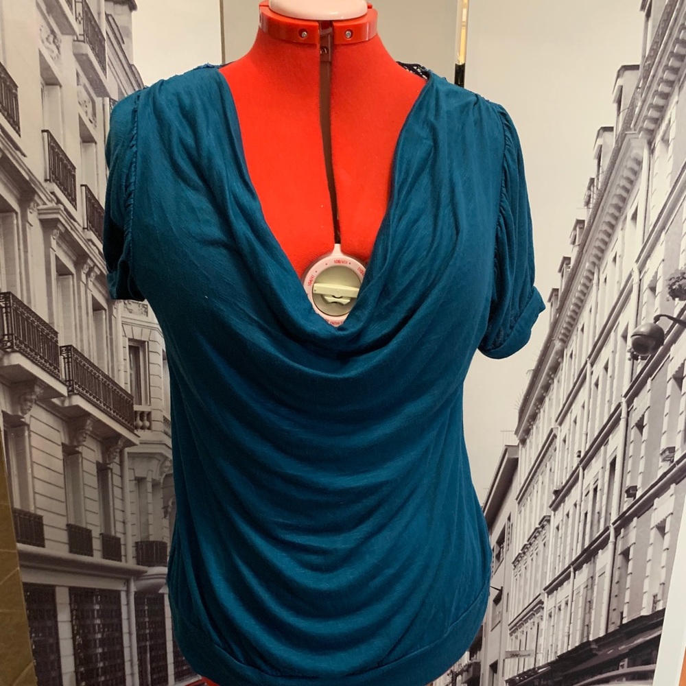 Crochet teal top